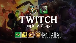 Twitch Jungle vs Gragas - BR Challenger Patch 8.9