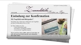 *Anleitung*  Einladung Konfirmationskarte Tips/Tricks Embossing