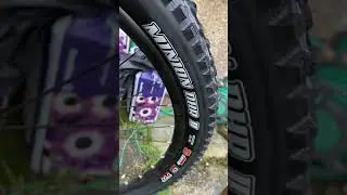 Always make sure your Maxxis Minion DHR very knobbly tyre is rotating the right way