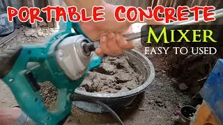 BEST Cement Mixer - Easily Mix Paint Cement Grout - Handheld Portable Concrete Cement Mixer - DIY