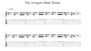 The Avengers Main Theme - Guitar Tutorial