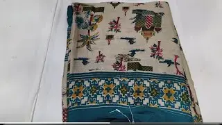 એકદમ માખણ જેવા મટીરિયલમાં ઓફ વાઈટ કલરની સાડી