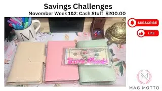 November Weeks 1 & 2 // Cash Stuffing $200.00 // Savings Challenges #holidays #nodebt #sinkingfunds