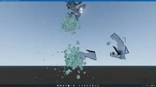 Windshield test - break with particles