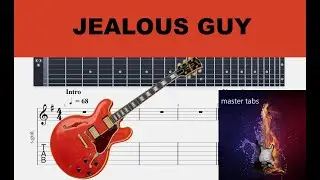 JEALOUS GUY  |  John Lennon | | Guitar Tab| TUTORIAL#Mastertabs#BestFreeYoutubeMusic# #guitartabs
