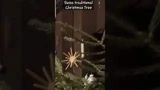 Swiss traditional Christmas Tree with real lit  candles #switzerland  #schweiz