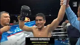 Murodjon Akhmadaliev vs  Ronny Rios full fight HD highlights boxing
