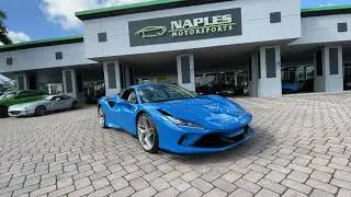 2021 Ferrari F8 Tributo in Blue over White Interior