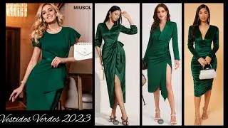 VESTIDOS DE FIESTA 2023 COLOR VERDE #vestidosbonitos #vestidosdefiesta #moda2023#tendencia2022