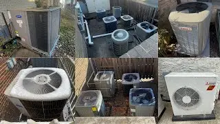 Compilation Of Heat Pumps - Carrier, Lennox, Mitsubishi, & More Heat Pumps Running In Heat Mode