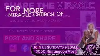 Welcome to Miracle Church of Baltimore Pastor Clarinda White Sunday 01-18-2025