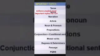 AIRFORCE ENGLISH MOST IMPORTANT TOPICS FOR 15+#airforce #agniveer #sanjivthakursir #rssir