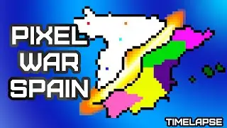 🔥 Spain Pixel War: The Ultimate AI Domination Battle! 🇪🇸 | Epic AI War Timelapse