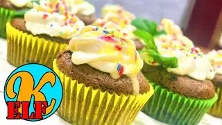 Waldbeeren Cupcake Muffin mit Eierlik&ouml;r Mascarpone selber machen | Kanal ELF Rezept #135