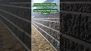 Retaining Wall Transformation #Calgary | Allan Block RMB + Charcoal Caps #contractor