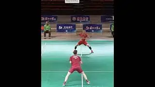 Viktor Axelsen 2 x trick shot in one rally vs Chen Long.