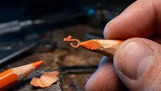 Carving A TikTok Logo Onto Pencil Tip | Pencil Art