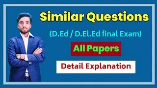 Similar Questions for D.el.ed / डीएलएड (JAC) Final Exam  | Important questions for D.ed | Akhlaur