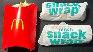 ASMR McDonalds Ranch Chicken Snack Wrap and Fries Whispered Ramble Eating