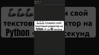 Пишем текстовый редактор на Python за 40 секунд! #python  #программирование