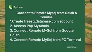 Connect Remote MySql from Google Colab  Using Python