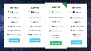 Pricing Table In HTML and CSS |  Pricing Plan Table CSS