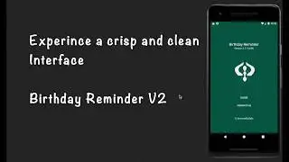 Birthday Reminder V2 - Android app for you, to keep your loved one in your memory