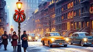 🎄 New York Winter Jazz Lights | Christmas Lounge Instrumentals & City Ambience