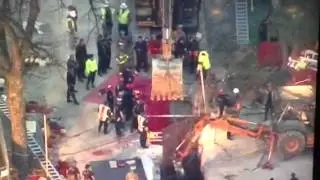 Man trapped in trench; Rescue underway