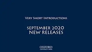 New Releases | September 2020 | Very Short Introductions
