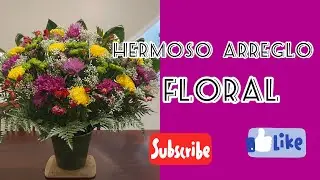 COMO ELABORAR UN ARREGLO Floral DE CRISANTEMOS ELEGANTE Y ECONÓMICO para la Iglesia 🌼🌸💐✨