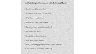 10 Daily English Sentences with Relaxing Music