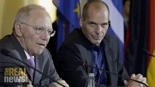 Greek Finance Minister Yanis Varoufakis Head to Head with German Counterpart Wolfgang Sch&auml;uble