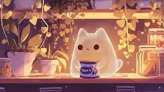 Tea Time Spirit Cat 👻☕ Cozy Home Lofi ~ Chillhop Beats for Study, Reading & Warm Evenings 🌿