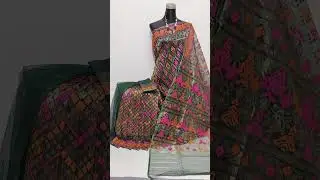 #new jamdani green saree