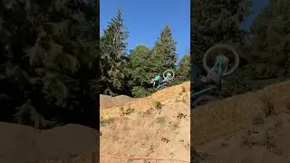 OTB on the mulch jump #mtb #mtbfail