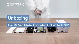 Unboxing the 1G Mini Fiber Optic Media Converter 1x RJ45 to 1x SFP | QSFPTEK