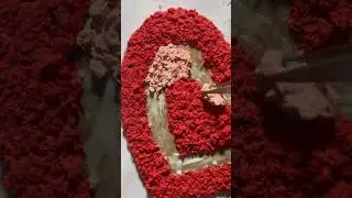 Texture art using tissue paper ❤️#youtubeshorts #art #texture #heart