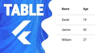 Flutter Table Widget