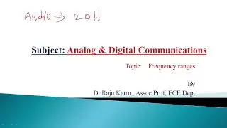 Frequency ranges, Mobile signal Frequency, Audio signal frequency,Video signal frequency