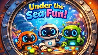 Under the Sea with Tiny Robots 🚢🤖 | Fun Submarine Song for Kids | RocketRhyme TV