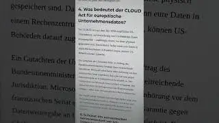 Microsoft is not complying with the Cloud Act; the USA has permanent access to data.