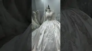 Stylish Satin Tulle Fabric Wedding Gowns Women's Dresses  #ballgownweddingdress #weddingdress #bride