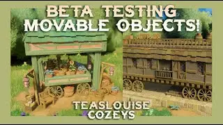 Flower cart & train car- testing new movable objects in Tiny Glades!  Cozy, calm asmr, no talking!