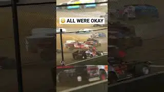 All drivers were okay&hellip; #dirttrackracing #dirttrack #dirtcar #racing #modified #racecar #crash