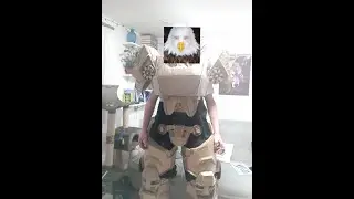 T-60 Power armor out of cardboard pt-1 (stomach)