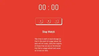 Java Script Stop Watch
