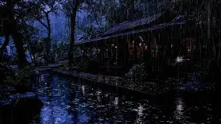 🌧️ Cozy Gentle Rain Sounds for Sleeping Cabin 💤 Rain Cabin Forest Ambience for Deep Sleep & Reading