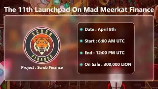 MMF Launchpad | Scrub Finance Launchpad is NOW OPEN | Cronos Chain