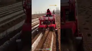 Watching cultivation machine making farming bed efficiently
